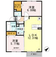 ルミエールコートⅠの間取り画像
