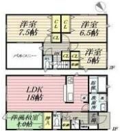 クレイドルガーデン江南市和田町天神第1 1号棟の間取り画像