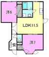 ヴィラ軽井沢Bの間取り画像