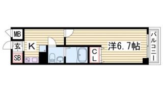 メゾン三宮若菜通の間取り画像