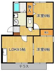 メルベーユ前田の間取り画像