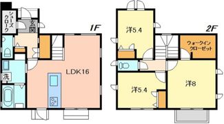 牛田旭戸建 Bの間取り画像