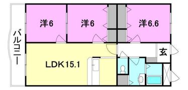 オーベルスト ヴォーネンの間取り画像