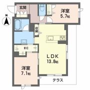 シャーメゾン 二口 パナⅩⅠの間取り画像
