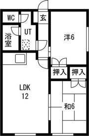 若葉ハイムAの間取り画像