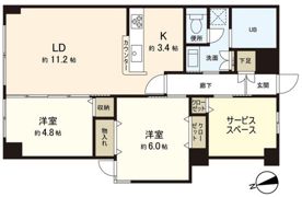 ライオンズマンション縮景園の間取り画像