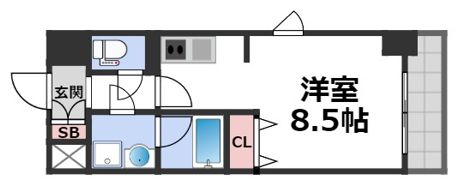 エストゥルースプラスサウス大阪の間取り画像