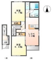 プレジールAの間取り画像