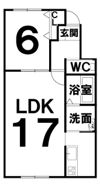 シャンテ柏林台Ⅱ（西棟）の間取り画像