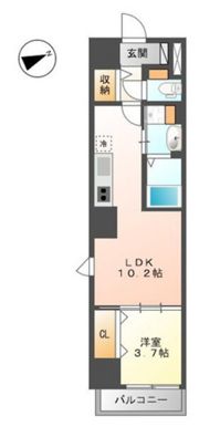 シエスタ河原町の間取り画像