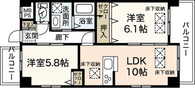 クレアーレヴェントルネス宮内の間取り画像