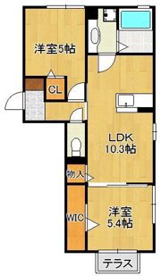 ソレイユひびきが丘の間取り画像