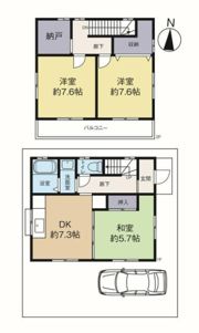 上連雀9丁目貸家の間取り画像