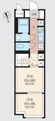 防音マンション「Konomi NARIMASU BASE」の間取り画像