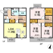 名和町貸家の間取り画像