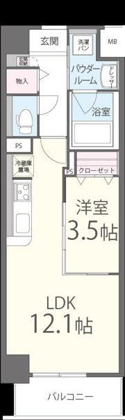 ハーツ天満橋の間取り画像