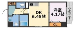 アートレジデンス上町の間取り画像