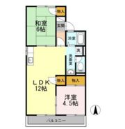 コーポラス雄町の間取り画像