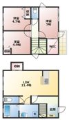 サン・ガーデン中津東Ⅱの間取り画像