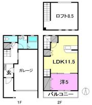 GT-garage土居田の間取り画像