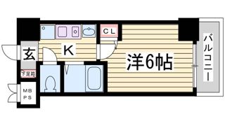 エステムコート神戸ハーバーランド前の間取り画像