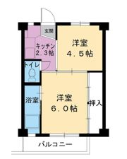 ビレッジハウス岩倉Ⅰ3号棟の間取り画像