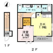 セジュール皆実Ⅱの間取り画像