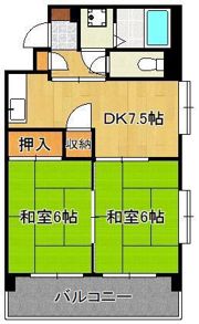シティハイツ三郎丸の間取り画像