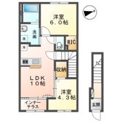 木更津市高柳字西ノ谷新築アパートの間取り画像