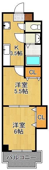 中津口センタービルの間取り画像