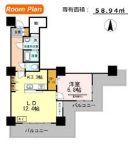 品川シーサイドビュータワー Ⅰの間取り画像