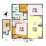 villa 高畔の間取り画像