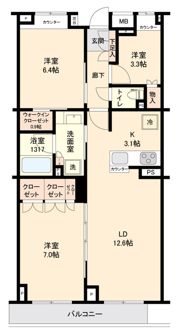 サステナブランシェ本行徳の間取り画像
