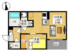REGALEST十日市Ⅱの間取り画像