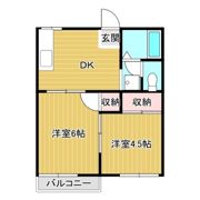 クワイエットアミB棟の間取り画像