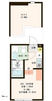 ヴィラ竹の塚の間取り画像