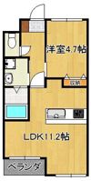 グランディール中間の間取り画像