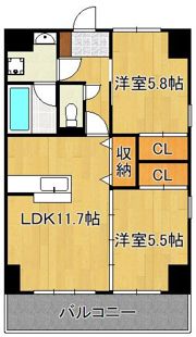 プランドール一枝の間取り画像