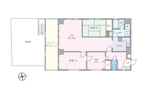 朝日小日向マンションの間取り画像