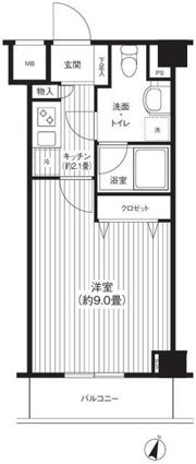 グランハイツ東中野の間取り画像