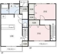 リビウスヨ-ロピアン芝 参番館の間取り画像