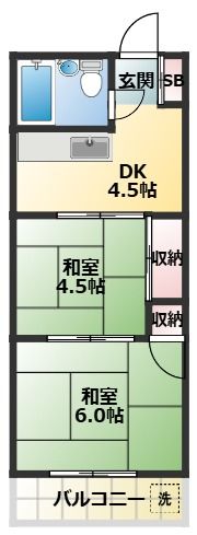 天王マンションの間取り画像