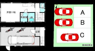 NBASE枚方ガレージハウスの間取り画像