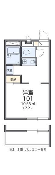 レオパレスラポール松福の間取り画像