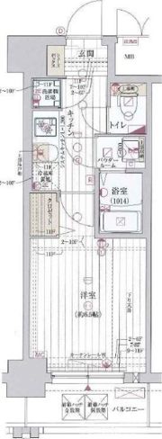レジュールアッシュ京橋クロスの間取り画像