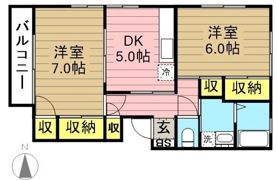 グリーンハイツAの間取り画像