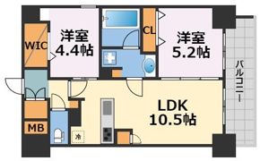 アーバネックス梅田中崎町Ⅱの間取り画像