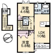 プレジール南観音の間取り画像