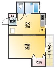 宇佐見マンションの間取り画像