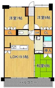 シャトレ大手町N棟の間取り画像